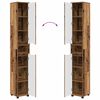 vidaXL Gabinete de Ba&ntilde;o con estante Madera Vieja 30,5 x 30 x 195 cm