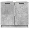 vidaXL Gabinete de Ba&ntilde;o con puerta Gris Concreto 64,5 x 33,5 x 59 cm