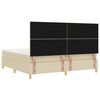vidaXL Cama tipo Box Spring con colch&oacute;n Crema 200 x 200 cm tela