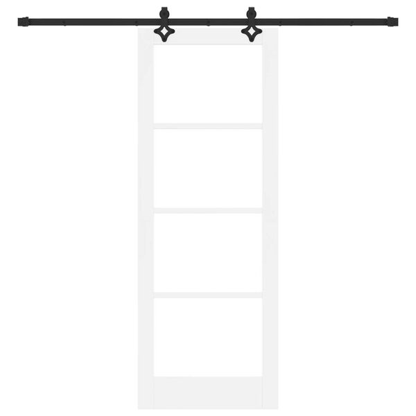 vidaXL Puerta Corredera 78 x 211 cm Madera de pino maciza y vidrio