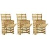 vidaXL Compostador de jard&iacute;n laminado 3 pcs Verde 110 x 58 x 113 cm