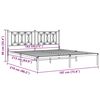 vidaXL Estructura cama sin colchón con cabecero metal blanco 183x213cm