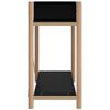 vidaXL Mesa consola de madera contrachapada negro 82x38x75 cm