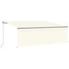 vidaXL Toldo retr&aacute;ctil manual con persiana color crema 4x3 m