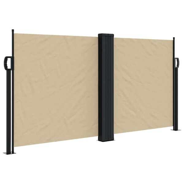 vidaXL Toldo lateral retr&aacute;ctil beige 120x1000 cm