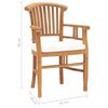 vidaXL Juego de comedor de jard&iacute;n 7 piezas teca maciza y cojines