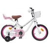 vidaXL Bicicleta Infantil 12 Pulgadas para 2-4 a&ntilde;os Blanco