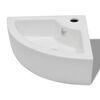 vidaXL Lavabo con rebosadero blanco 45x32x12,5 cm