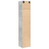 vidaXL Armario estrecho madera ingeniería gris hormigón 45x42,5x225 cm
