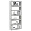 vidaXL Librer&iacute;a Gris Concreto 80 x 30 x 198 cm Madera de ingenier&iacute;a