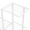 vidaXL Soporte de flores de metal blanco 94,5x25x88 cm