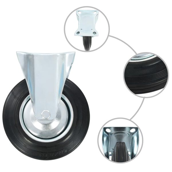 vidaXL Ruedas de transporte 4 unidades 200 mm