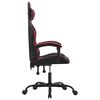 vidaXL Silla gaming cuero sintético negro y rojo vino tinto