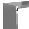 vidaXL Estantes cubo de pared 2 unidades gris brillo 30x15x30 cm