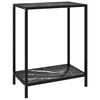 vidaXL Mesa de consola negro vidrio templado 60x35x75 cm