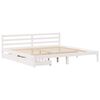 vidaXL Cama sin colch&oacute;n madera maciza de pino blanca 180x200 cm