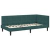 vidaXL Estructura de Cama Esquina con Colch&oacute;n 2 pcs Verde Terciopelo