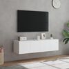vidaXL Muebles de TV de pared con luces LED 2 uds blanco 60x35x31 cm