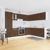 vidaXL Mueble cocina Lucca roble marr&oacute;n 14 pzas madera contrachapada