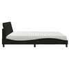 vidaXL Cama con colch&oacute;n Hanko tela negro 200x200 cm
