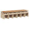 vidaXL Set comedor de jard&iacute;n con cojines 13 pzas rat&aacute;n sint&eacute;tico beige