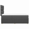 vidaXL Cama box spring con colch&oacute;n tela gris oscuro 80x200 cm
