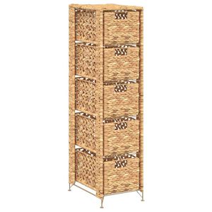 vidaXL Unidad de almacenaje con 5 cestas 25,5x37x10 cm jacinto de agua