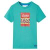 Camiseta infantil de manga corta color verde menta oscuro 104