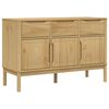 vidaXL Aparador FLORO madera maciza de pino marr&oacute;n cera 114x43x74 cm