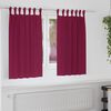 vidaXL Cortinas Opacas con Anillas 2 pcs Rojo vino 140 x 140 cm