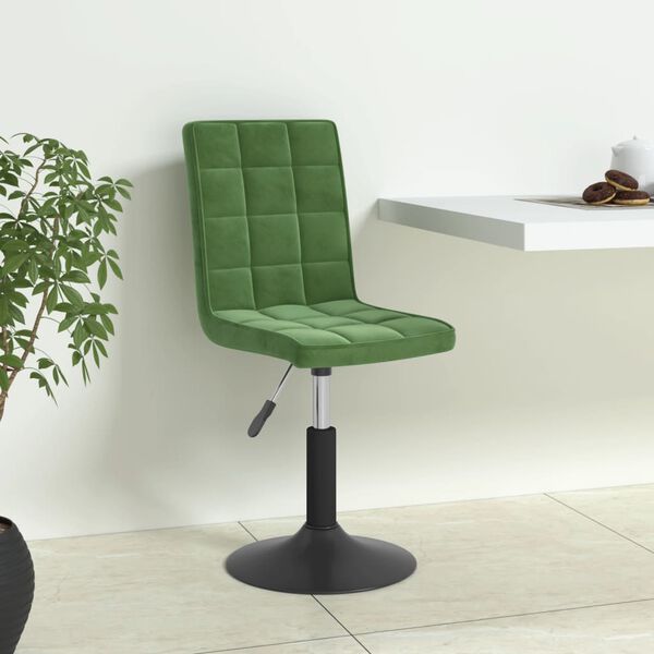 vidaXL Sillas de comedor giratorias 4 unidades terciopelo verde oscuro