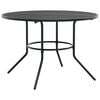 vidaXL Mesa de patio redonda de acero gris antracita &Oslash;110x72,5 cm