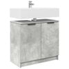 vidaXL Gabinete de Ba&ntilde;o con puerta Gris Concreto 64,5 x 33,5 x 59 cm