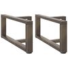 vidaXL Patas para mesa de centro en forma de T (2 unidades), color negro, 60 x 25 x (30-31) cm, acero