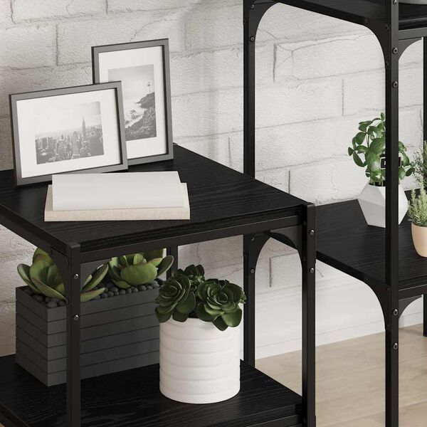 vidaXL Tablero de Estanter&iacute;a 4 pcs Negro 40 x 40 x 1,5 cm