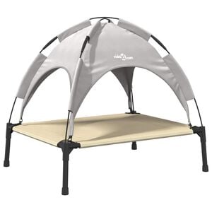 vidaXL Cama para perro 63 x 49,5 x 60 cm Acero Gris Plateado
