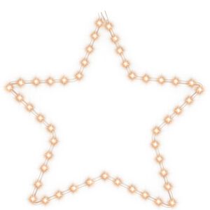 vidaXL Figura de estrella de Navidad con 48 LEDs blanco cálido 56 cm