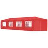 vidaXL Carpa de Fiesta 1200 x 300 x 255 cm Rojo PE y acero