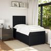 vidaXL Cama box spring con colch&oacute;n terciopelo negro 90x200 cm