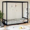 vidaXL Estructura de cama para ni&ntilde;os madera de pino negro 80x200 cm