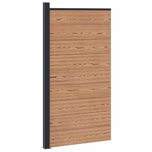 vidaXL Panel de valla WPC y Aluminio Marr&oacute;n