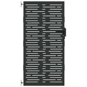 vidaXL Puerta de jard&iacute;n con cerradura Negro 85 x 200 cm