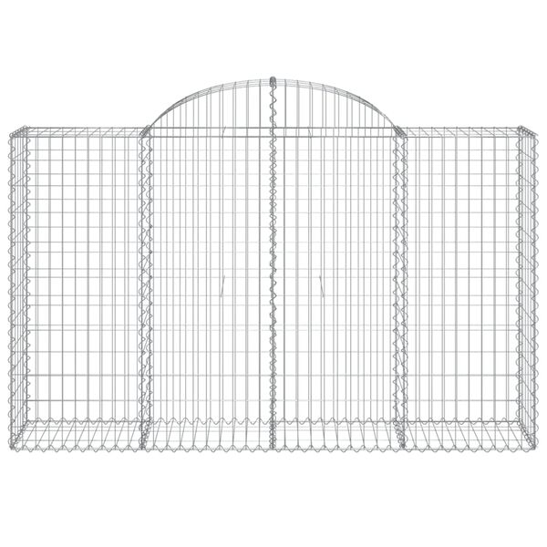 vidaXL Cestas gaviones 30 uds forma de arco hierro 200x50x120/140 cm