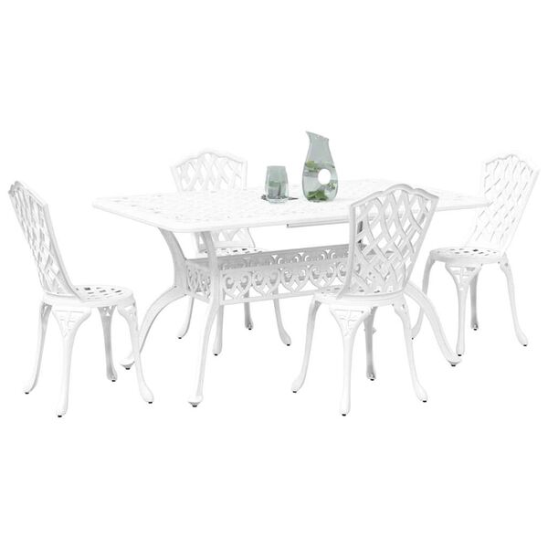 vidaXL Conjunto de Comedor de Jard&iacute;n 5 pcs Aluminio