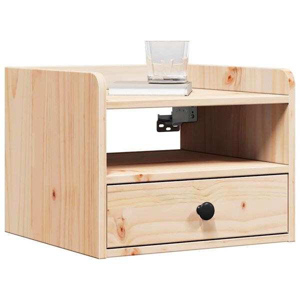 vidaXL Mesita de Noche Marrón 38 x 36 x 29,5 cm Madera maciza de pino