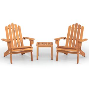 vidaXL Juego de muebles de jard&iacute;n Adirondack 3 piezas madera acacia