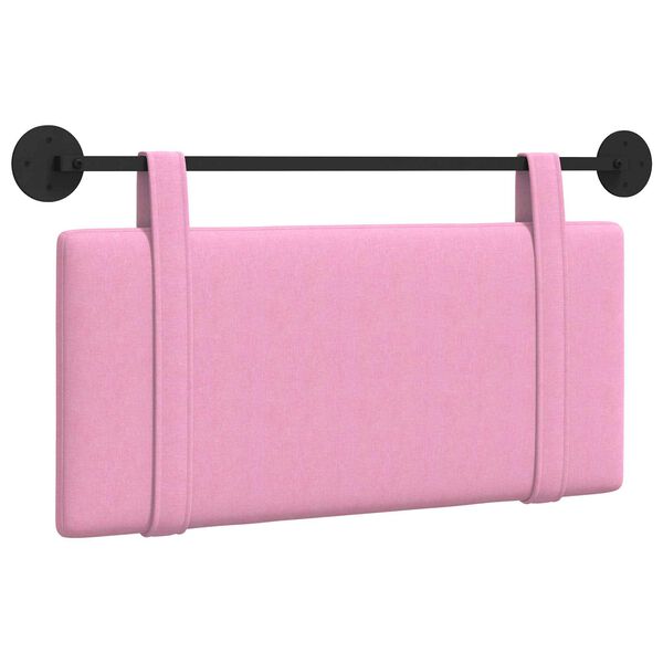 vidaXL Cabecera Colgante Montaje en la pared Rosa 100 x 55 x 5 cm tela