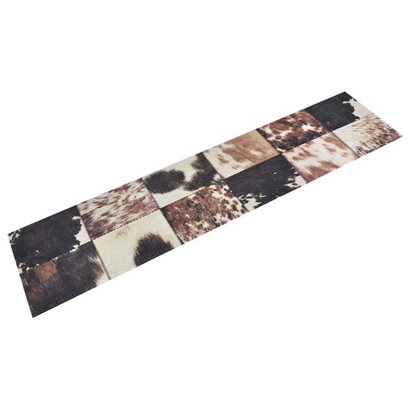 vidaXL Alfombra de cocina lavable terciopelo piel de animal 60x300 cm