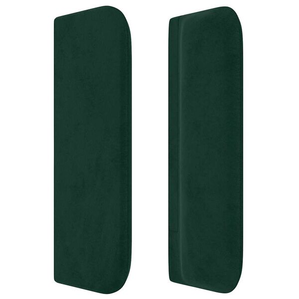 vidaXL Cabecero de terciopelo verde oscuro 203x16x78/88 cm