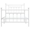 vidaXL Estructura cama sin colchón con estribo metal blanco 100x190 cm
